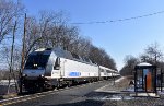 NJT Train # 5719 arriving into Lebanon Station with ALP-45DP # 4505 pulling a Comet Set 